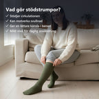 Vad gör stödstrumpor? Stödjer cirkulationen och kan motverka svullnad