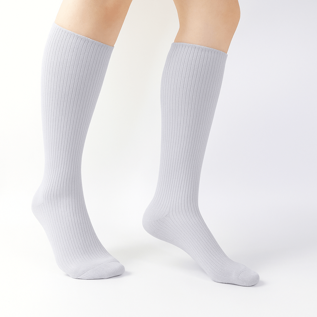 Stödstrumpa Bomull Ljusgrå - Rehlex