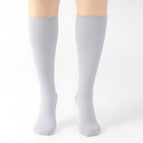 Stödstrumpa Bomull Ljusgrå - Rehlex