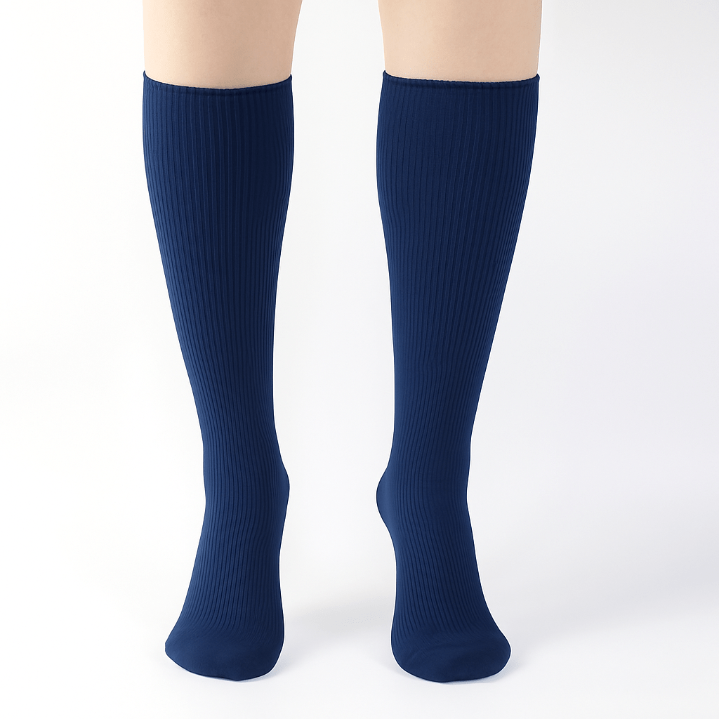 Stödstrumpa Bomull Marinblå