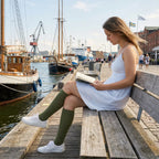 Stödstrumpa Bomull Mossgrön - Rehlex